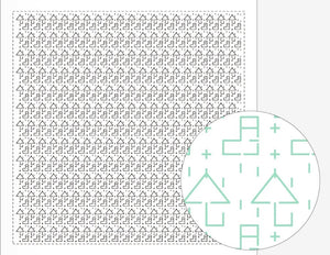 Sashiko Sampler / Tela Blanca 100% Algodón con Diseño Sashiko <br> Distintos Diseños