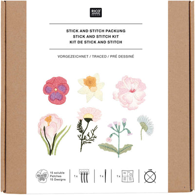 Kit de Bordado Stick and Stitch  Spring Flowers