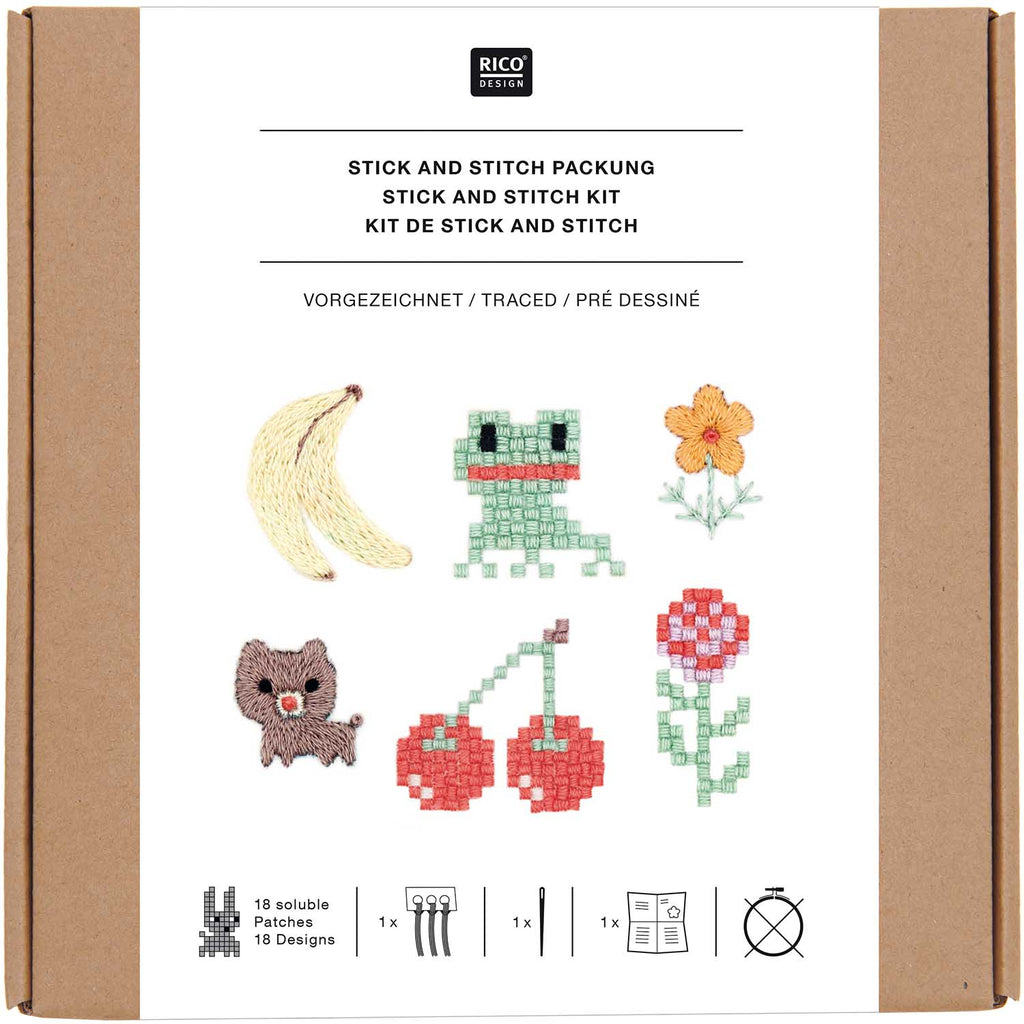 Kit de Bordado Stick and Stitch <br> Pixel Art Mix
