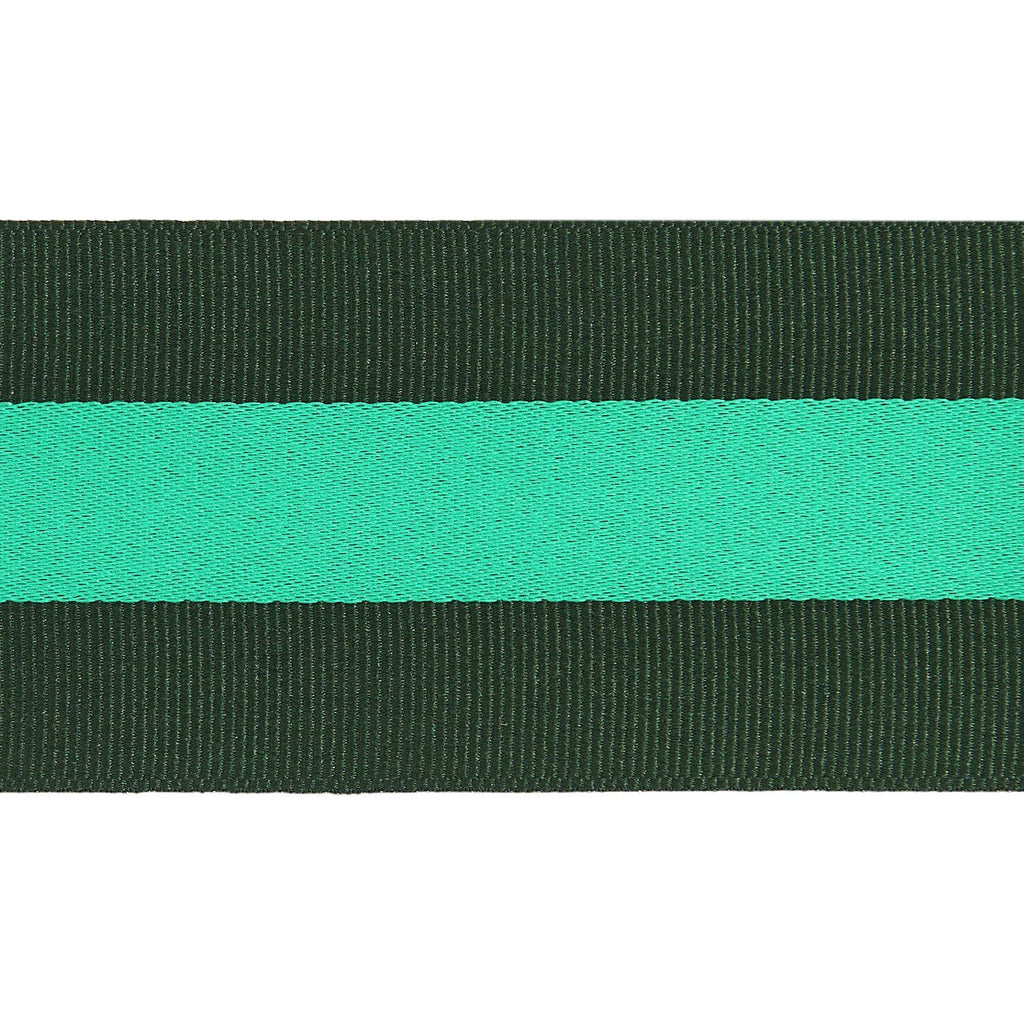 Cinta Poliéster <br> Rayas Green - 58mm Ancho