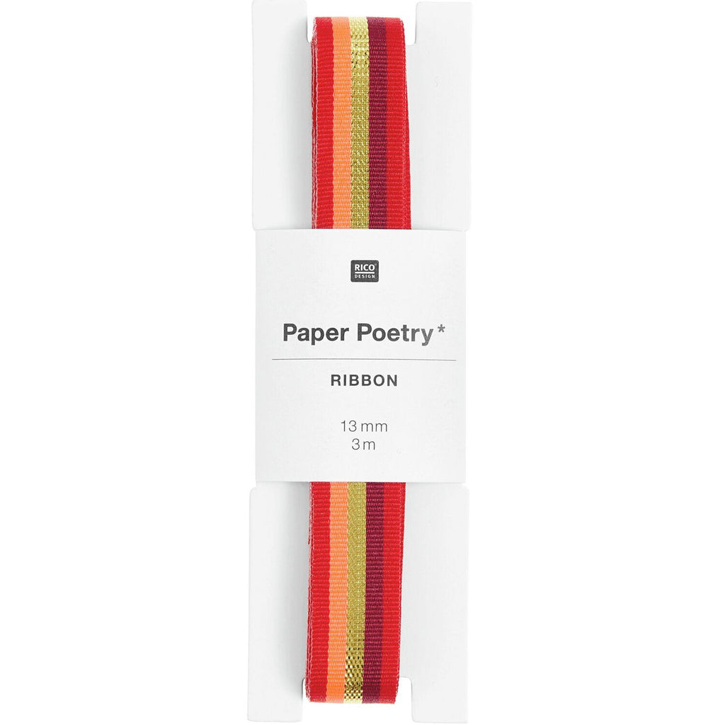 Cinta Multirayas <br> Red/Gold - 13mm