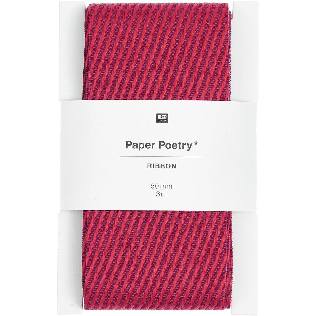 Cinta Poliéster <br> Rayas Red - 50mm Ancho