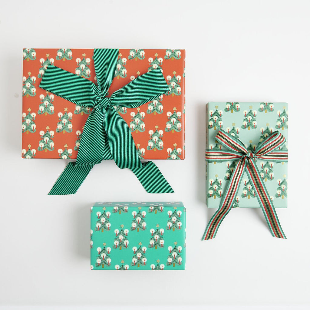 Cinta Poliéster <br> Multicolores Verde/Rojo/Dorado - 25mm Ancho