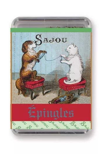 Alfileres Extrafinos N°4 <br> Caja Cat and Dog