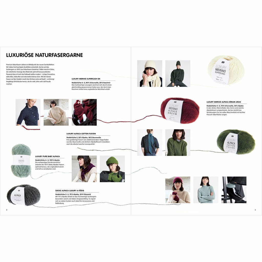 Revista de Tejido "Luxury Knits" <br> Premium Natural Fibers (Inglés)