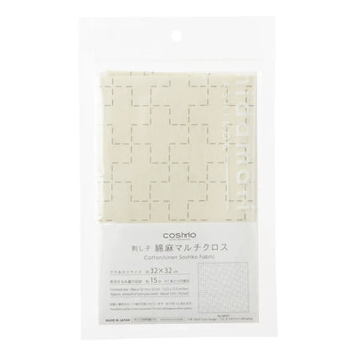 Tela Algodón-Lino con Diseño Sashiko 