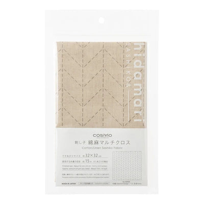 Tela Algodón-Lino con Diseño Sashiko 