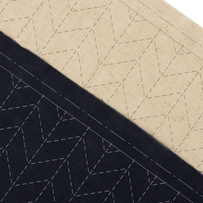 Tela Algodón-Lino con Diseño Sashiko 