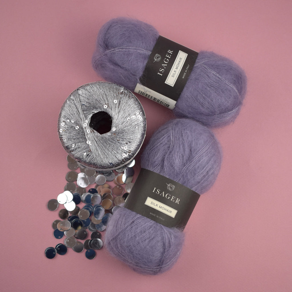 Kit de Tejido Cárdigan "The Night 2.0" de Pope Vergara <br> Versión Plateada - Elegir Color