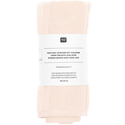 Babero de Toalla Rectangular Para Bordar  Color Powder - 100% Algodón