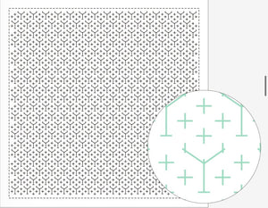Sashiko Sampler / Tela Blanca 100% Algodón con Diseño Sashiko <br> Distintos Diseños