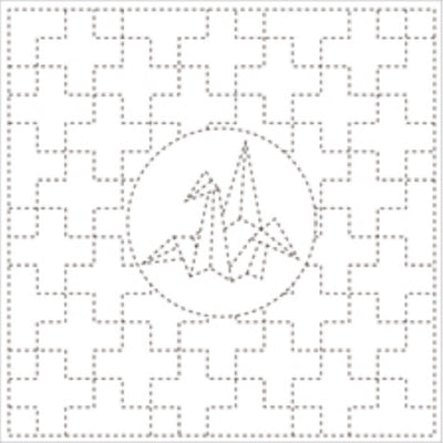 Yume Fukin White / Tela 100% Algodón con Diseño Sashiko  08