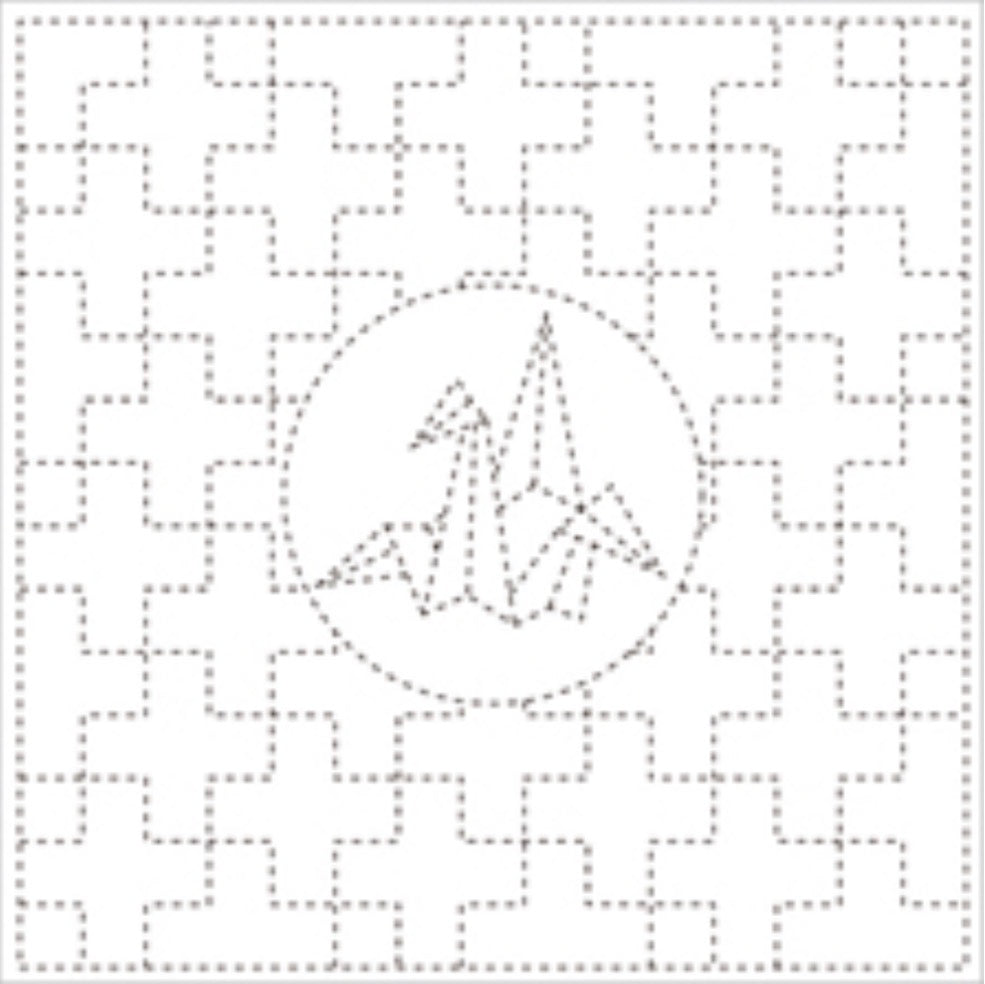 Yume Fukin White / Tela 100% Algodón con Diseño Sashiko <br> 08