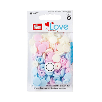 Broche a Presión  Prym Love Snap Rosa/Celeste/Crudo (30 Un)
