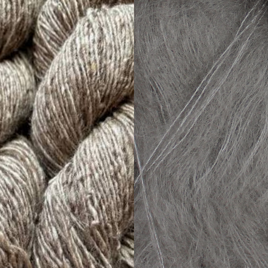 Kit de Tejido Suéter "Decisions" de Pope Vergara <br> Versión Tweed Isager (Sin Mostacilla)