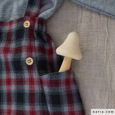 Tela Viyela Scotch Red and Graphite (65% Poliéster, 35% Algodón) De Corte, 145 cm de ancho