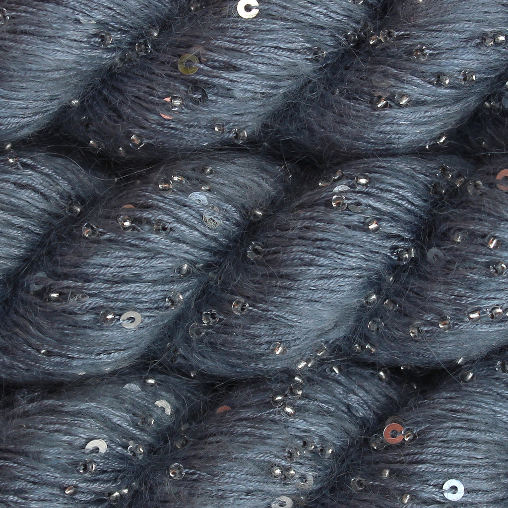 Beaded Mohair + Sequins  <br> (60% Seda / 40% Mohair + Mostacillas y Lentejuelas)