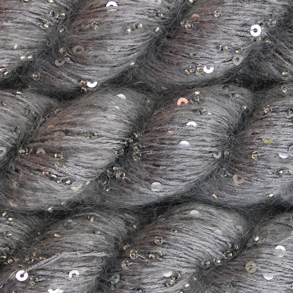 Beaded Mohair + Sequins  <br> (60% Seda / 40% Mohair + Mostacillas y Lentejuelas)