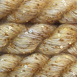 Beaded Mohair + Sequins  <br> (60% Seda / 40% Mohair + Mostacillas y Lentejuelas)