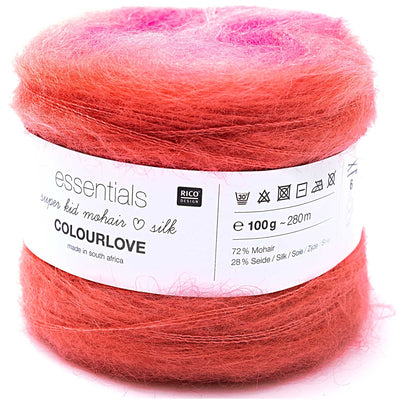 Essentials Super Kid Mohair Loves Silk Colourlove  (72% Mohair / 28% Seda)