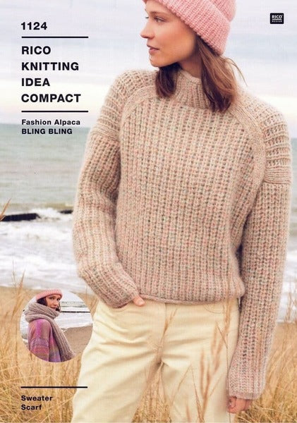 Patrón de Sweater <br> Rico Knitting Idea Compact Pattern Nro. 1124