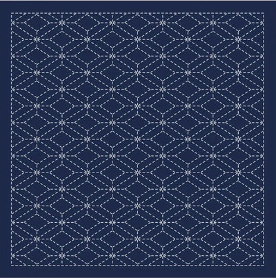 Sashiko Sampler / Tela Azul 100% Algodón con Diseño Sashiko  Distintos Diseños