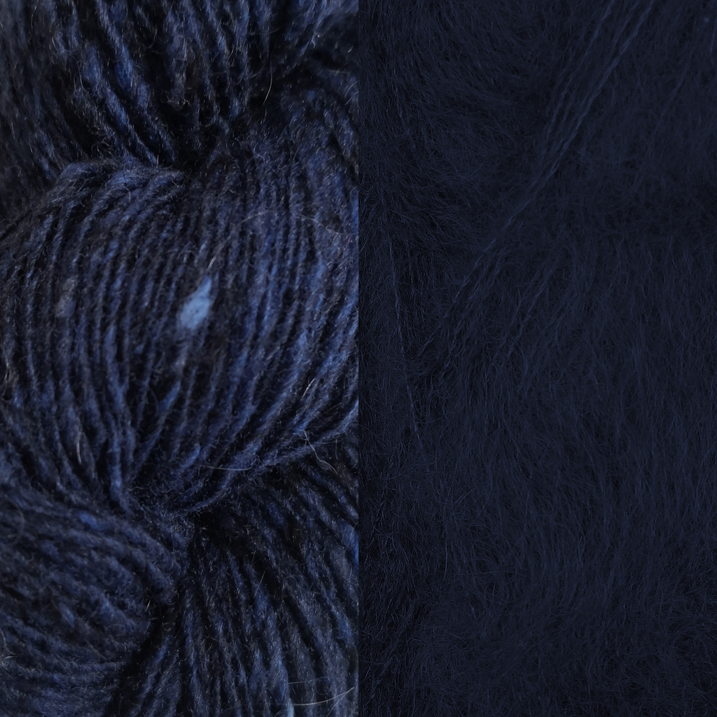 Kit de Tejido Suéter "Decisions" de Pope Vergara <br> Versión Tweed Isager (Sin Mostacilla)