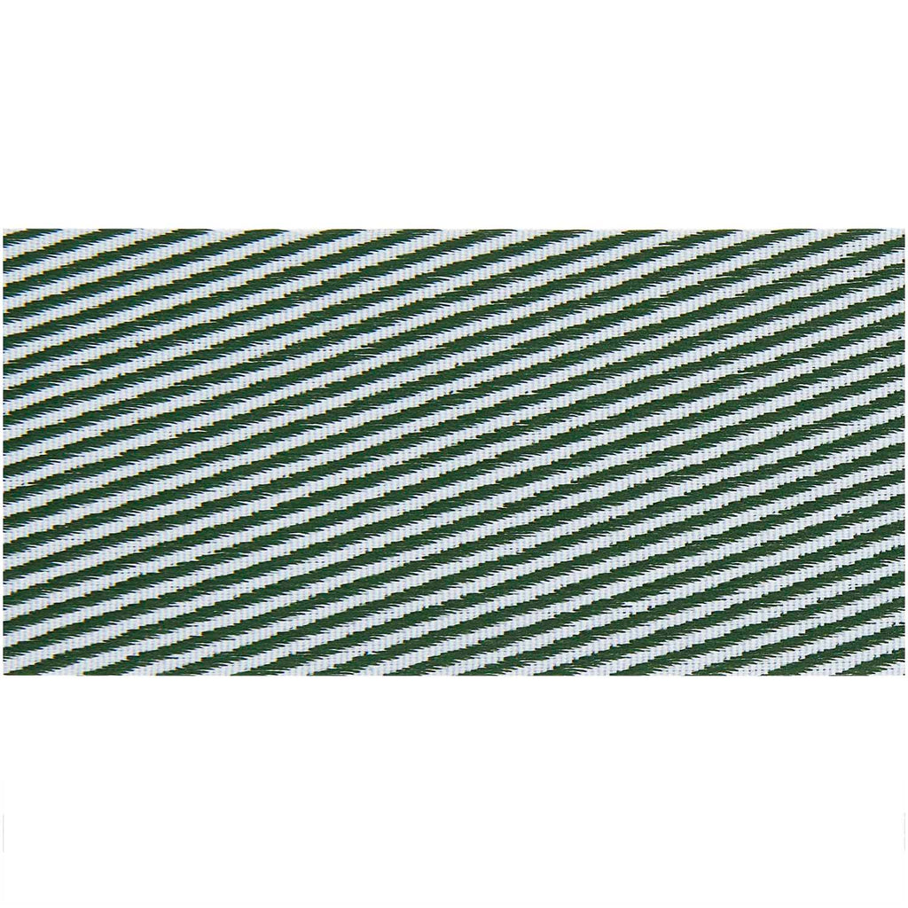 Cinta Poliéster <br> Rayas Diagonales Green/White 50mm