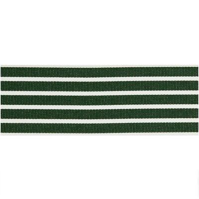 Cinta Poliéster  Rayas Green/White 38mm Ancho