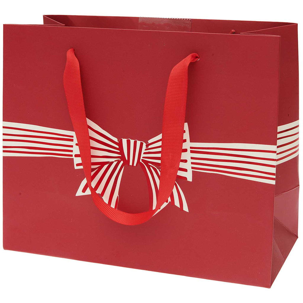 Bolsa de Regalo Chica <br> Moño Navidad - Rojo Oscuro