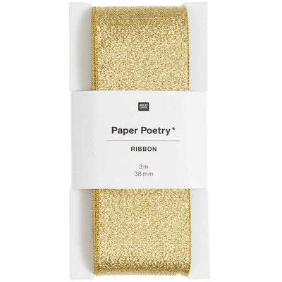 Cinta Metalizada  Gold Glitter, 38mm