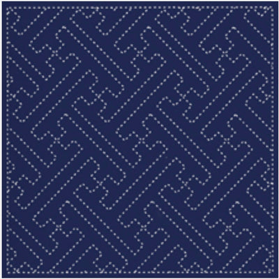 Yume Fukin Navy / Tela 100% Algodón con Diseño Sashiko  210