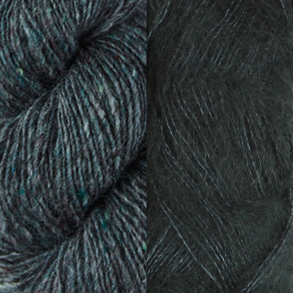 Kit de Tejido Suéter "Decisions" de Pope Vergara <br> Versión Tweed Isager (Sin Mostacilla)