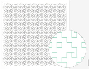 Sashiko Sampler / Tela Blanca 100% Algodón con Diseño Sashiko <br> Distintos Diseños