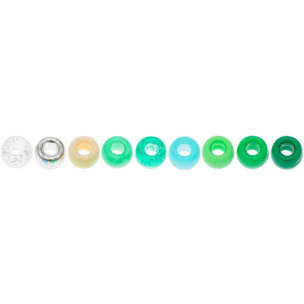 Pack de Mostacillas Ponii Beads <br> Green Mix 80 pcs
