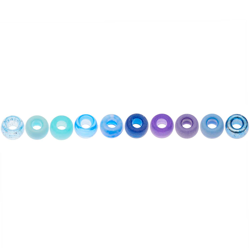 Pack de Mostacillas Ponii Beads <br> Blue Mix 80 pcs