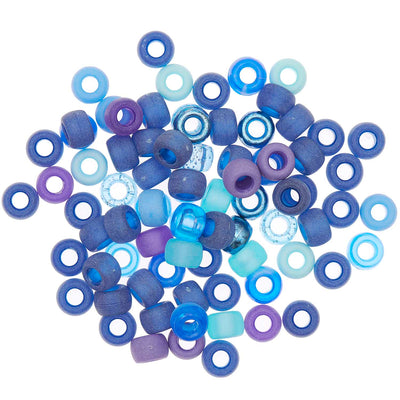Pack de Mostacillas Ponii Beads  Blue Mix 80 pcs