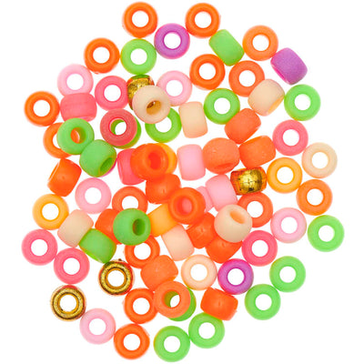 Pack de Mostacillas Ponii Beads  Neon Mix 80 pcs