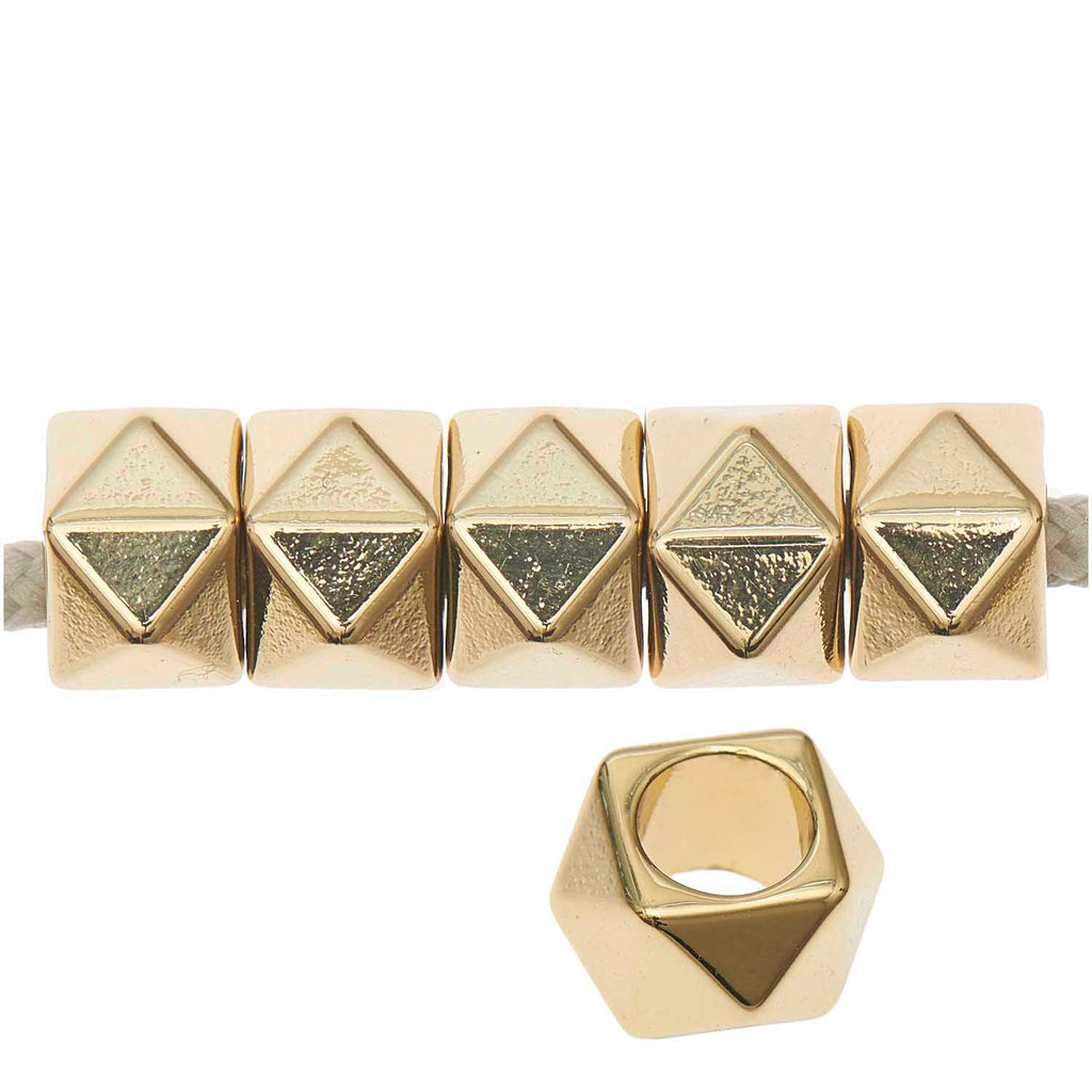 Pack de Mostacillas Ponii Beads <br> Polygons Gold 10 pcs