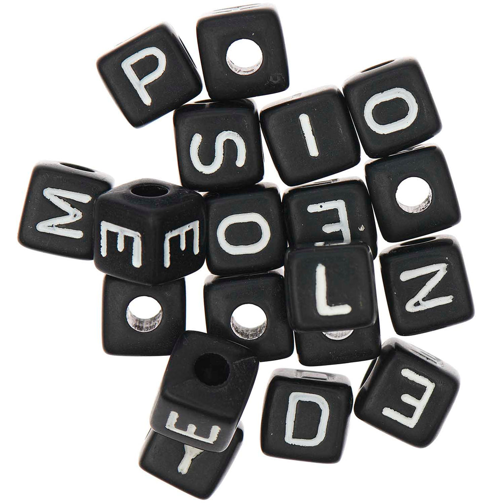 Pack de Mostacillas Ponii Beads <br> Cube Bead Black (Fresh/Crazy/Lucky/Happy)