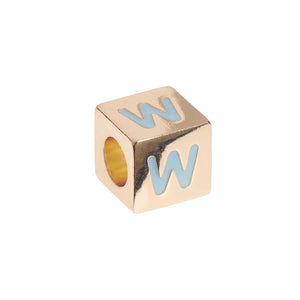 Mostacilla Ponii Beads <br> Cubes Gold (letra o símbolo a elección)