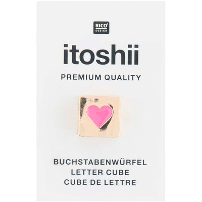 Mostacilla Ponii Beads  Cubes Gold (letra o símbolo a elección)