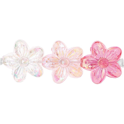 Pack de Mostacillas con Forma de Flor Ponii Beads  Pink Mix Holographic (12pcs)
