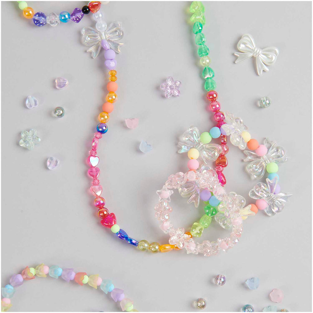 Pack de Mostacillas con Forma de Flor Ponii Beads <br> Ocean Mix Holographic (12pcs)