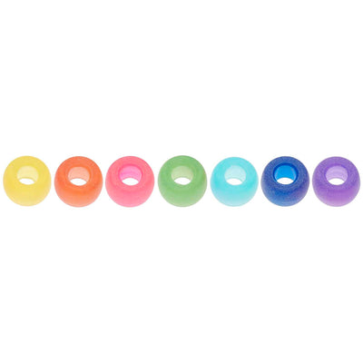 Pack de Mostacillas Ponii Beads  Frozen Rainbow 9x6mm - 400 unidades