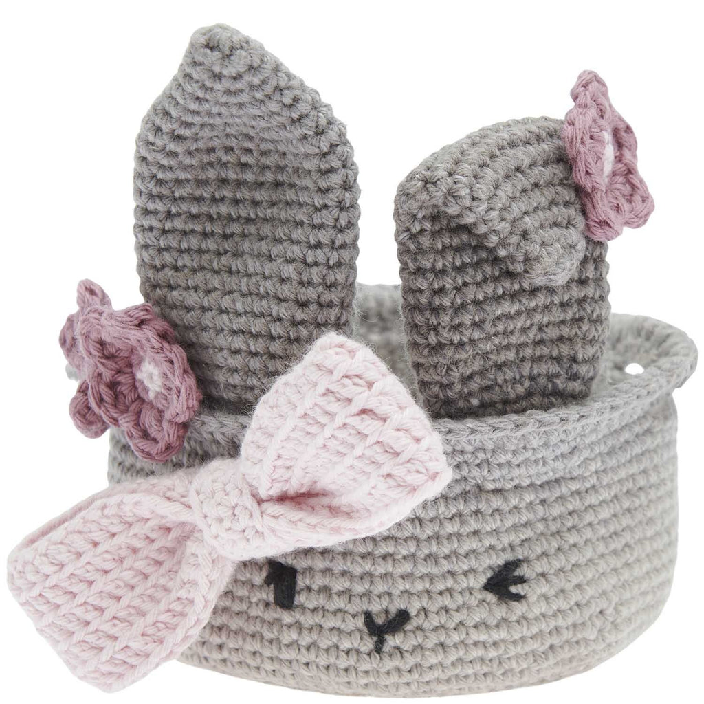 Kit de Tejido Amigurumi "Easter Basket" <br> Color Gris