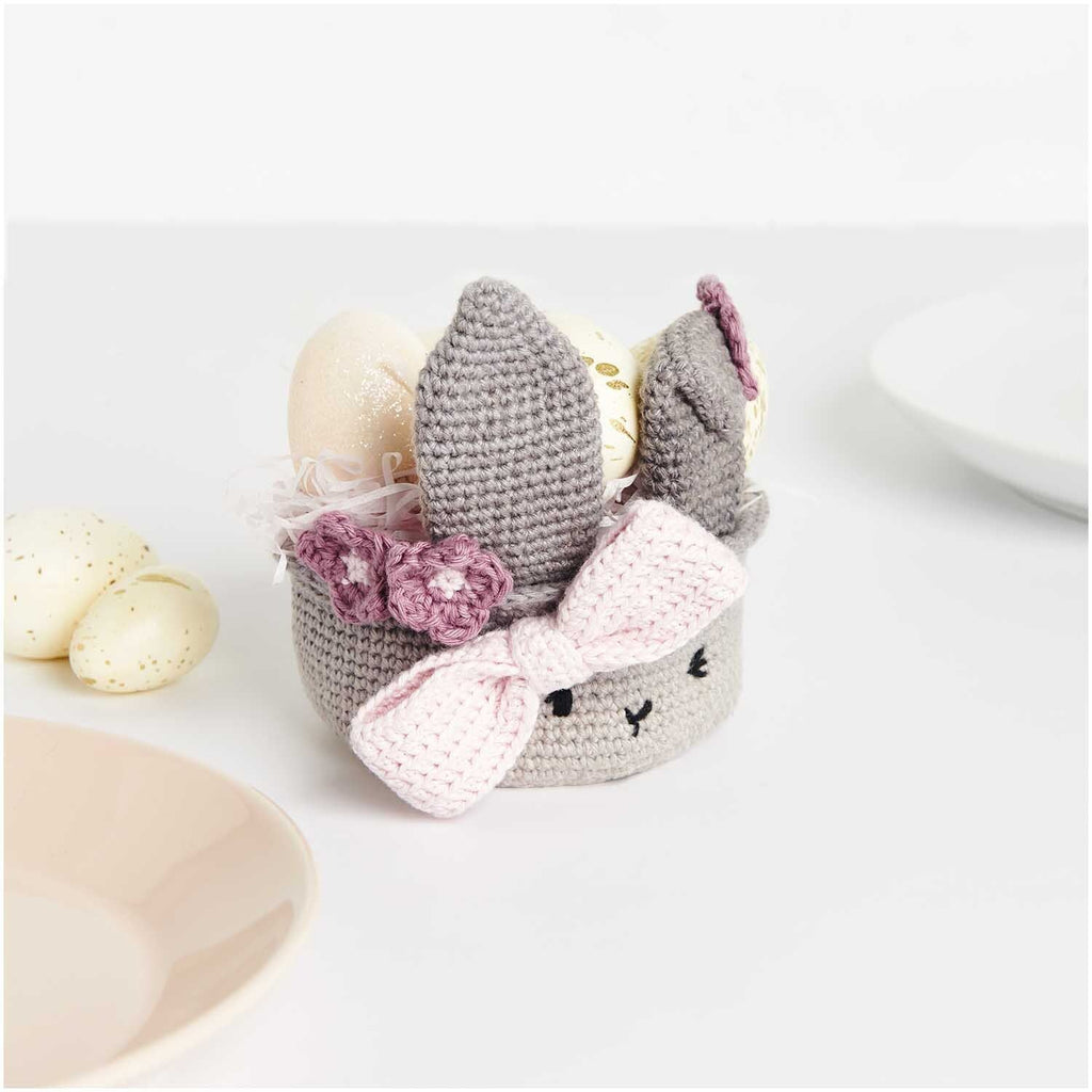Kit de Tejido Amigurumi "Easter Basket" <br> Color Gris