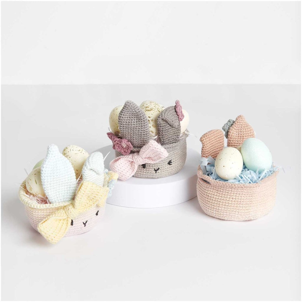 Kit de Tejido Amigurumi "Easter Basket" <br> Color Gris