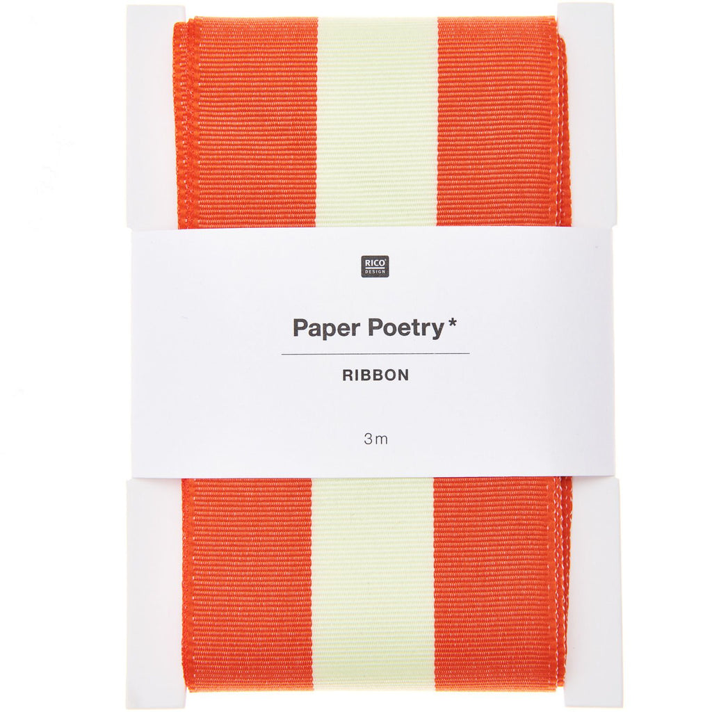 Cinta Poliéster <br> Rayas Orange/Yellow 58mm Ancho