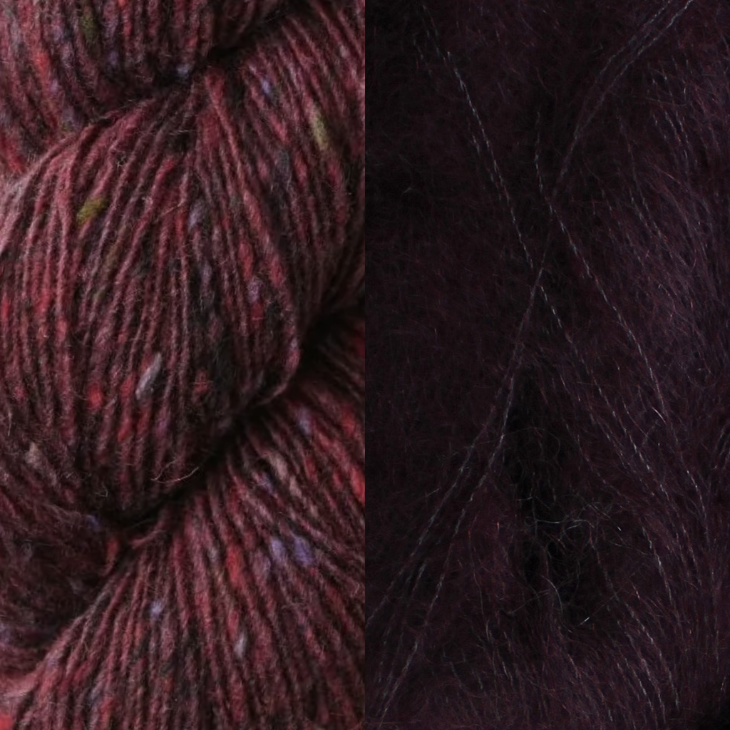 Kit de Tejido Suéter "Decisions" de Pope Vergara <br> Versión Tweed Isager (Sin Mostacilla)